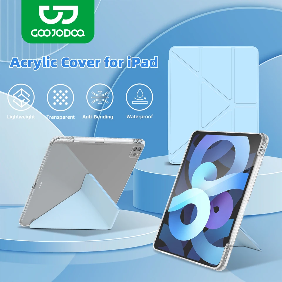 GoOjodoq Smart Folio pre iPad Pro 11 M4 2018-2024 pre iPad Air 6 Air 5 Air 4 iPad 10. generácia Magnetic Case Smart Cover