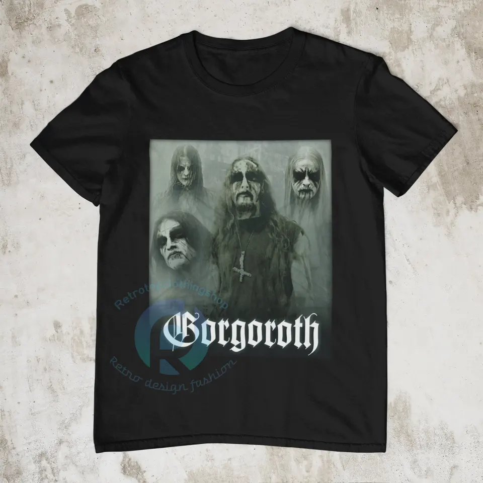 Gorgoroth vintage retro pentagram plagát tričko primárna farba vysokokvalitný pot