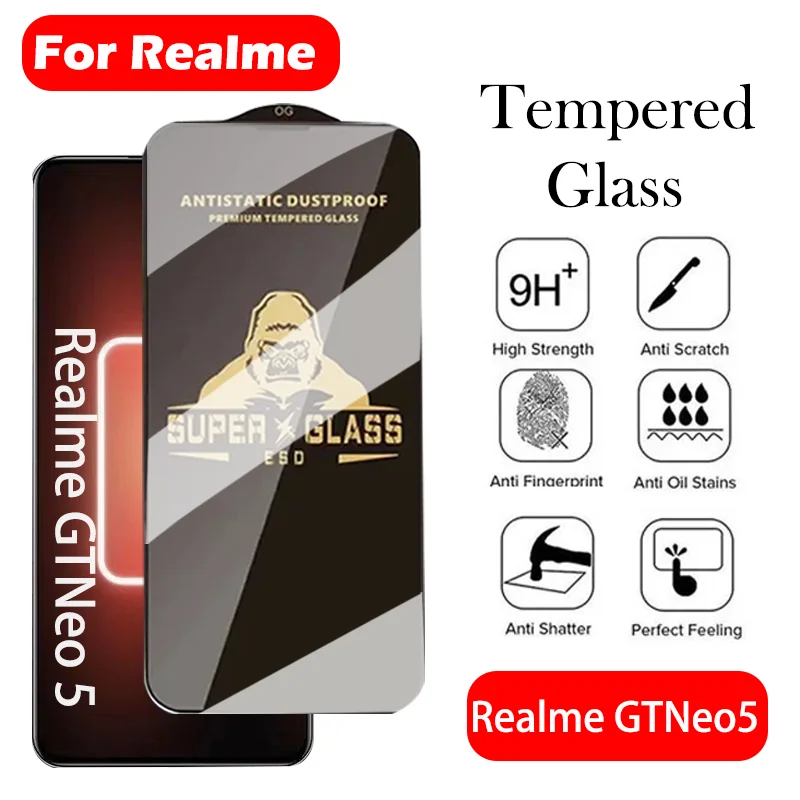 Gorilla temperované sklo pre Realme GT NEO 5 3 2 3T 2T 5SE OBRADNÝ PREDSLEDKA PRE Realme GT5 GT3 GT2 PRO GT MASTER FILM