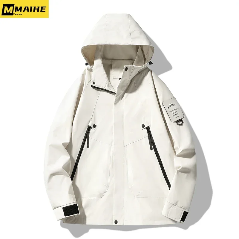 Gorpcore bunda nepremokavá viac vreckovka s kapucňou pre mužov a ženy New Spring Street Fashing Camping Sport Zipper Coat