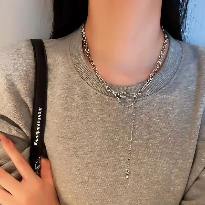 Goth Egirl Creative Beefety Pin Chokers náhrdelník pre ženy osobnosť
