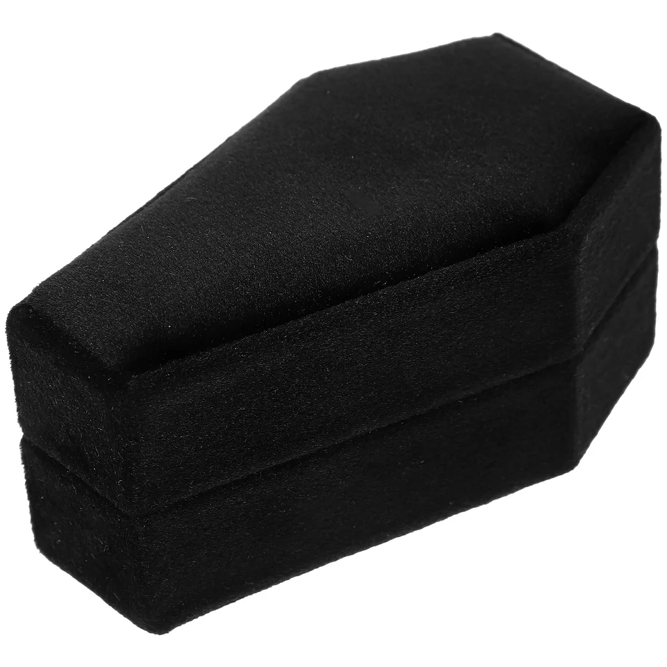 Goth Wedding Ring Box Vampire Prekvapenie cestovné šperky organizátor Halloween kontajner