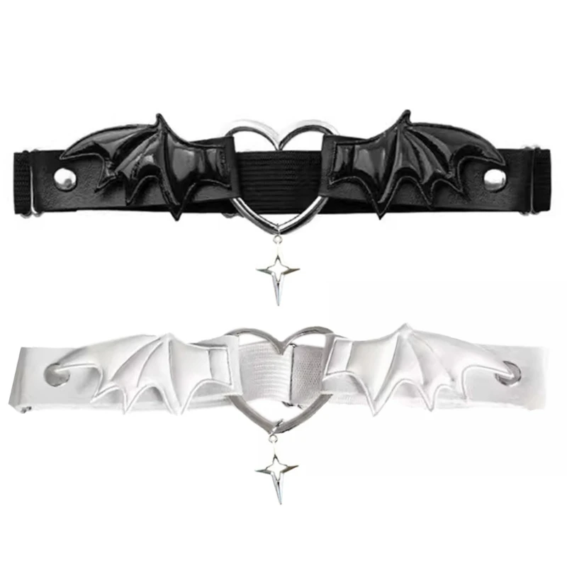 Gothic harajuku čierne srdcové krídlo