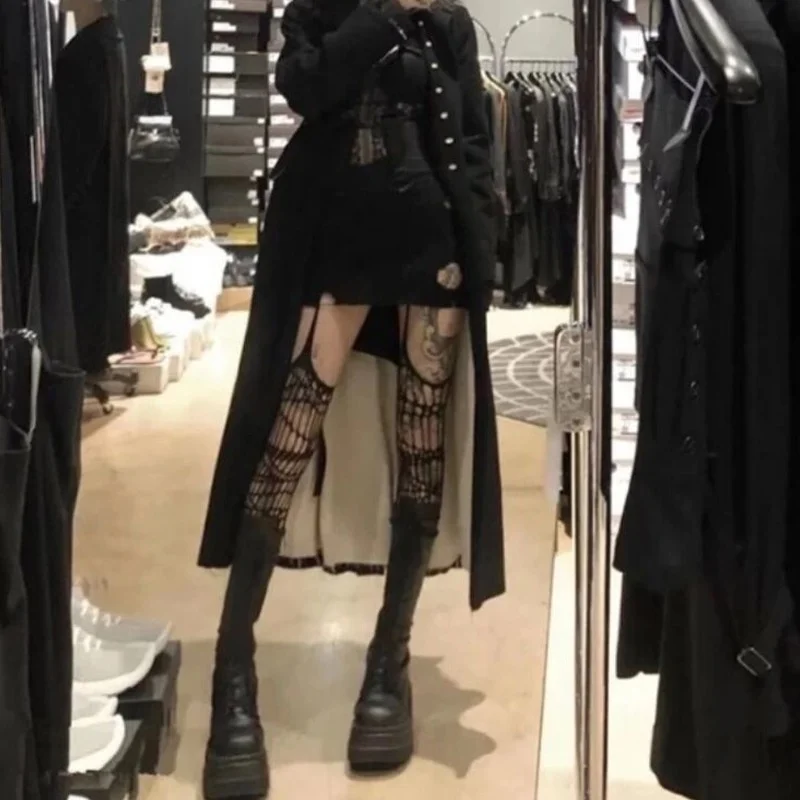 Gotické tmavé dlhé sexy sexy ryby pančuchy Ženy Harajuku emo alternatívne pančucháče slova spodná bielizeň pre spodky