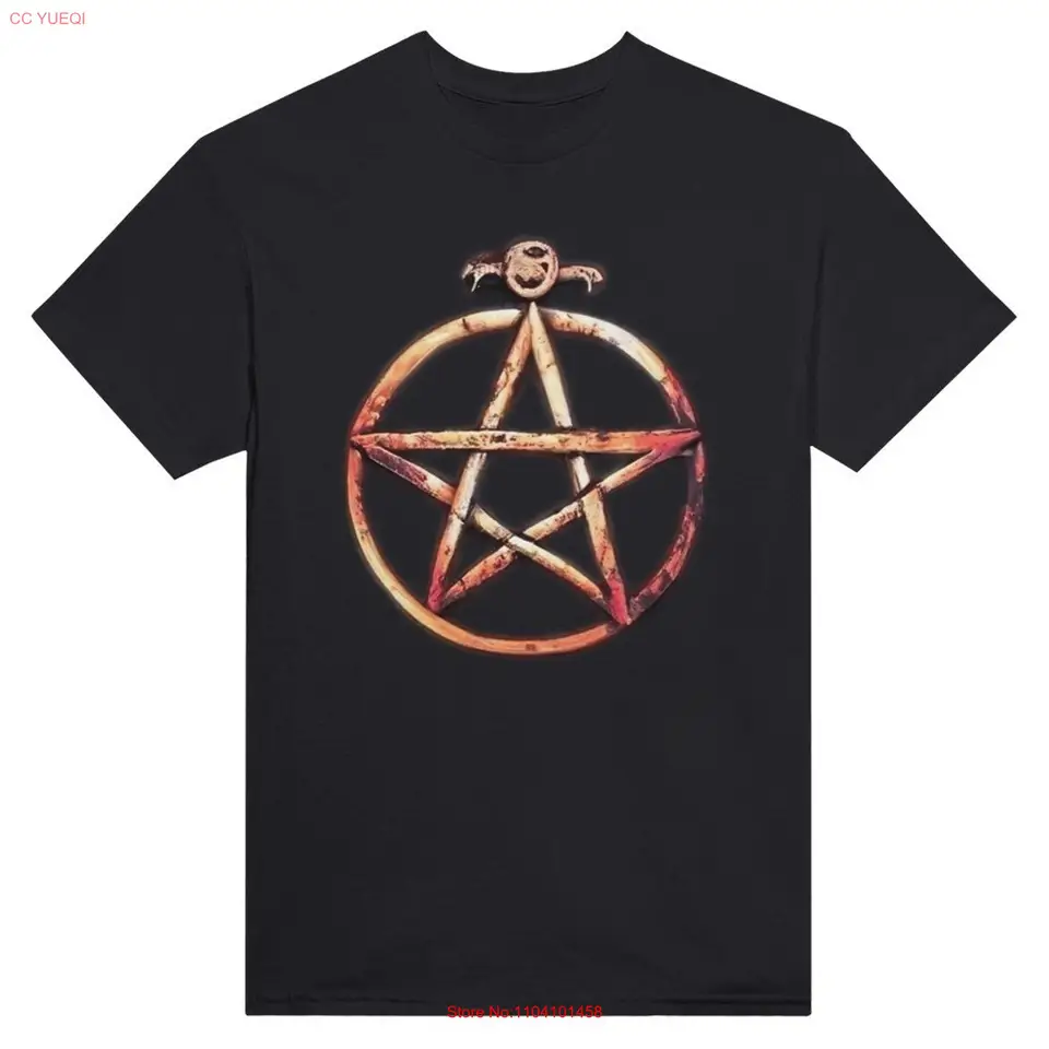 Gotické tričko pre mužov jedinečný pentagram pánske narodeniny tričko dlhé alebo krátke rukávy