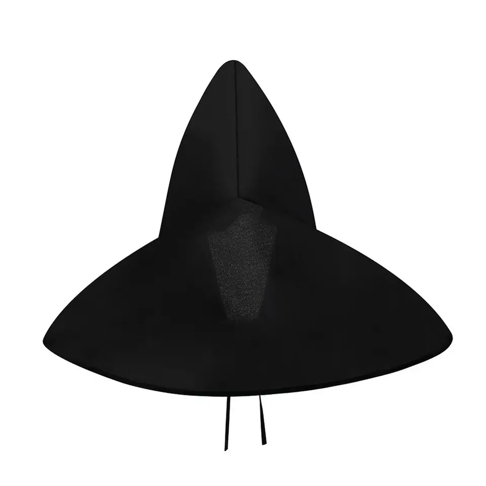 Gotický festival párty muži čierne pre ženy unisex Halloween plášť strašidelné kostýmy klobúk klobúk cosplay pokrývky hlavy