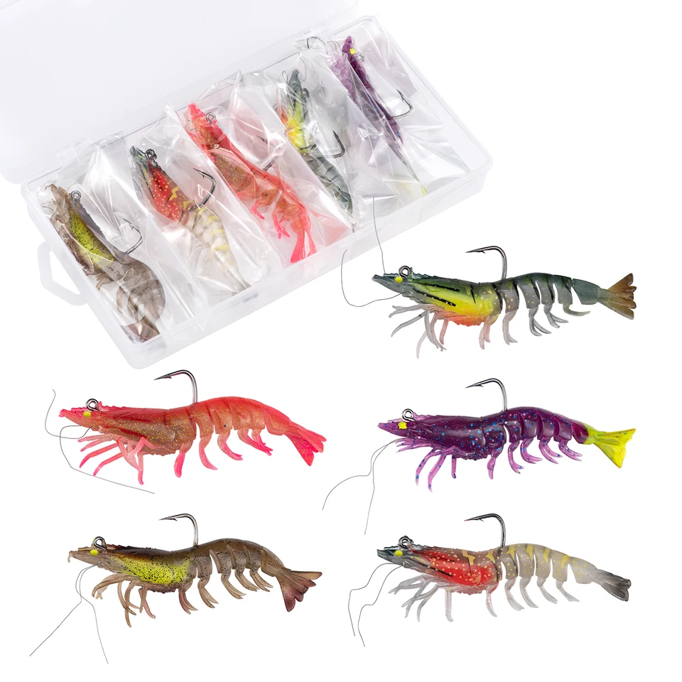 GOTURE Svetlá hlava prípravky na mäkké krevety Rybárska návnada 9 cm 12g Wobbler Swimbait s ostrým háčikom na lov rybárskych náradia