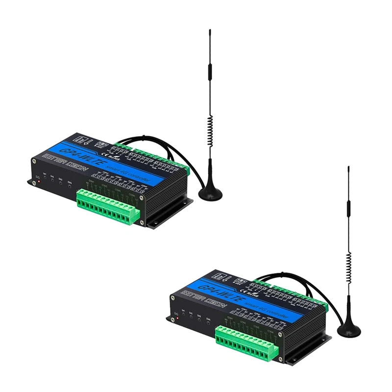 GP4-WLTE SMART 4G Global GSM SMS App Controller 4 CH 4-20MA Analógové vstupy Ako je znázornené na plastových 10A reléových výstupoch, EÚ zástrčka