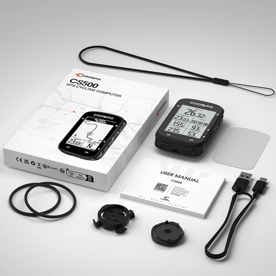 GPS Bike Computer Coospo CS500 Cyklus bezdrôtového rýchlomeru Synchronizácia cyklistov pre bicykel Sync.