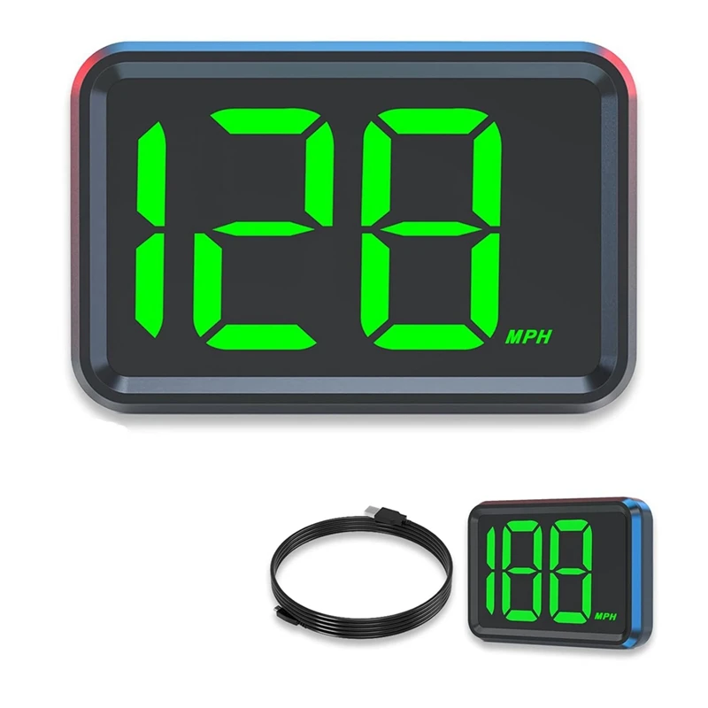GPS rýchlomer pre auto Universal MPH rýchlomer USB Connect Digital Speed ​​Display Heads Up pre všetky vozidlá automobilov automobilov