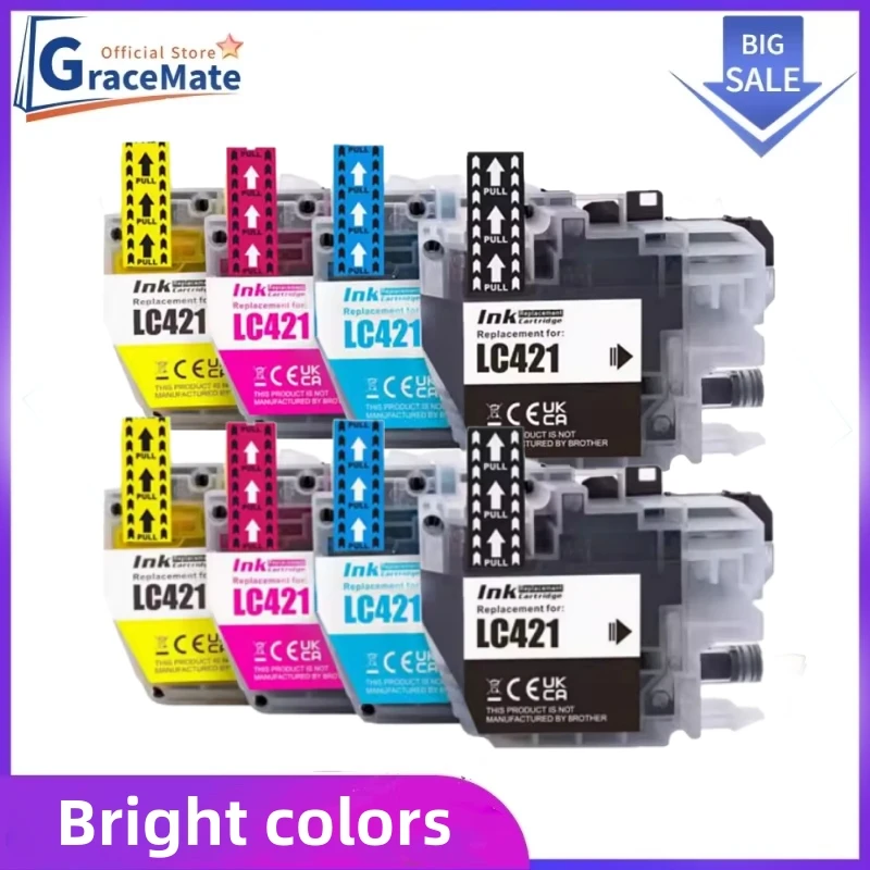 Gracemate LC421 LC-421 421 Kompatibilná atramentová kazeta pre brata DCP-J1050DW MFC-J10DW DCP-J1140DW LC 421 Printer