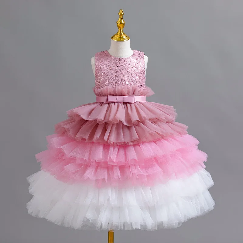 Gradient Cake Šaty Girl Birthday Party