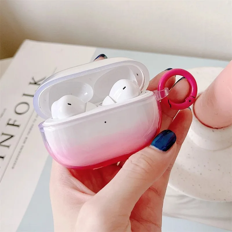 Gradient farebný priehľadný mäkký silikónový puzdro pre slúchadlá pre Xiaomi pre Redmi Buds 5 Pro Bluetooth Sarfón Clear Cover Box