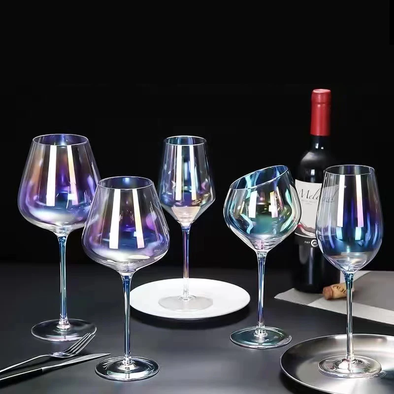 Gradient farebný sklenený pohár Nordic Dazzling na víno sklo šampanské sklo farbu červené víno sklo