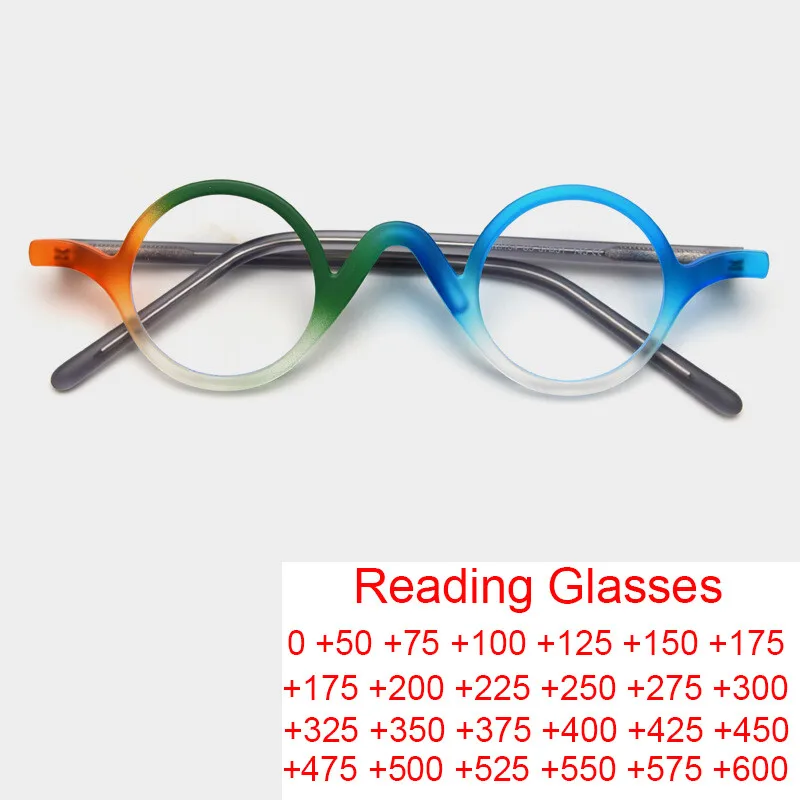 Gradientné dúhové malé okuliare na čítanie okuliarov Ultralight na predpis okuliare Anti Blue Light Dámske presbyopia okuliare 2024