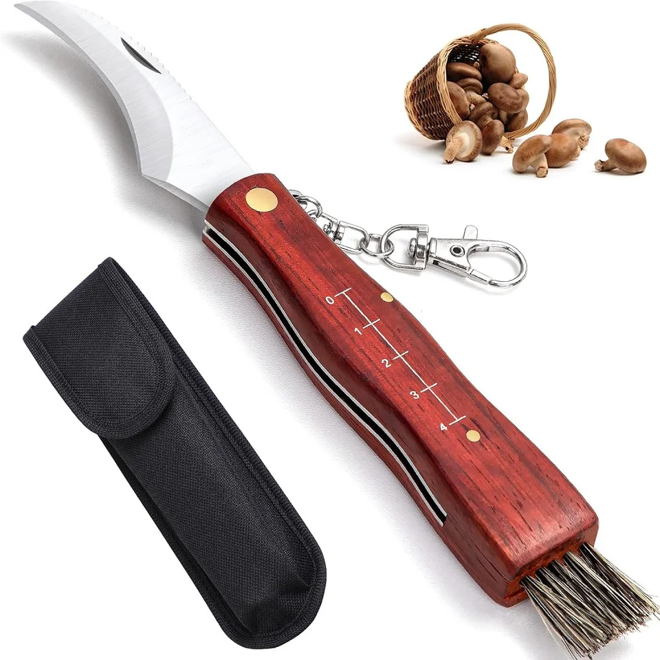 Grady Fung Brand Značka huby skladací nôž Rosewood Body Slatieres oceľ oceľ Blade Brushraft Outdoor pre EDC Camping BBQ Cutter Tools