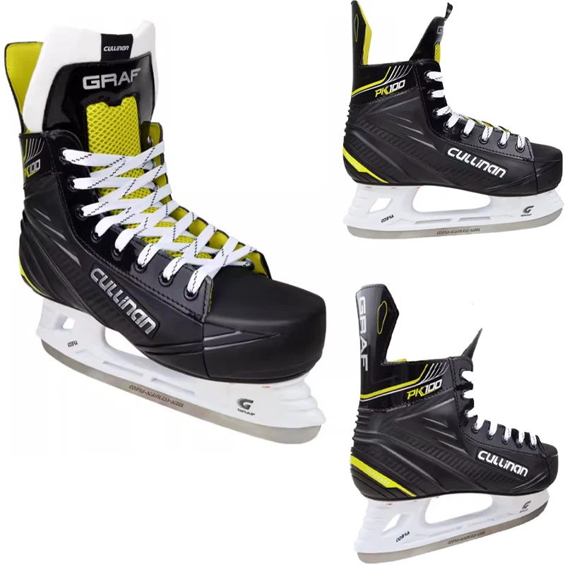 Graf Ice Hockey Skate topánky Profesionálne detské korčule Dospelé korčule ľadové korčuľovanie čepeľ tepelné teplé zahusťujúce korčuľovanie topánky