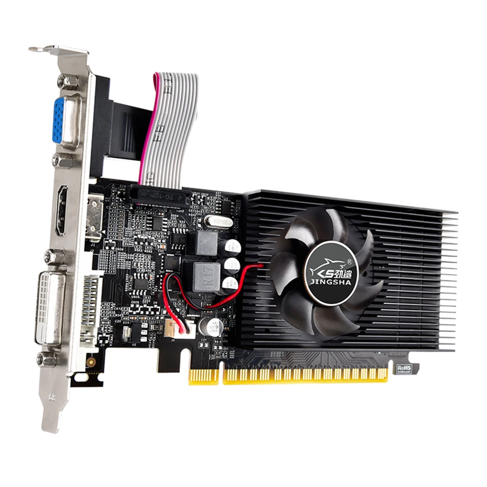 Grafická karta Jingsha GT730 4 GB/GDDR3/128bit Pamäť 700 MHz Kompatibilná s VGA+DVI+HDMI Ports for Office Game