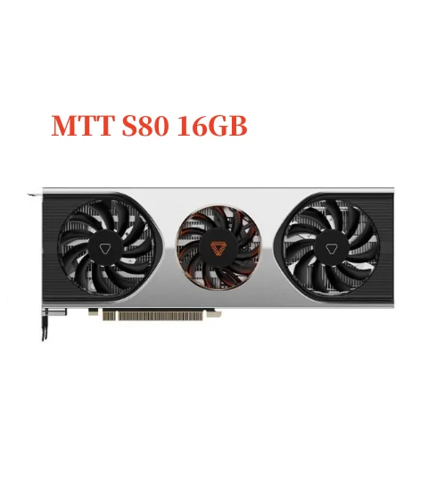 Grafické karty MTT S80 16 GB AMD Radeon GDDR6 256bit video obrazovky s obrazovkou GPU Desktop Computer Game Map Videookard