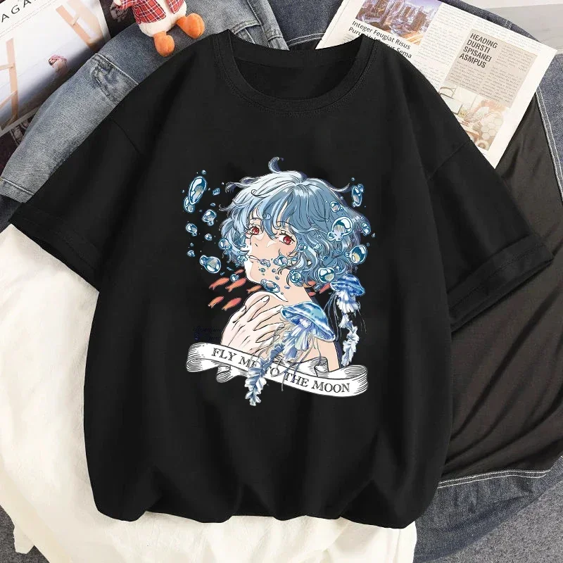 Grafické ženy tričko Anime New Century-Evangelion tlačené letné ženy Príležitostné rukávy Harajuku Streetwear Tops Unisex Unisex