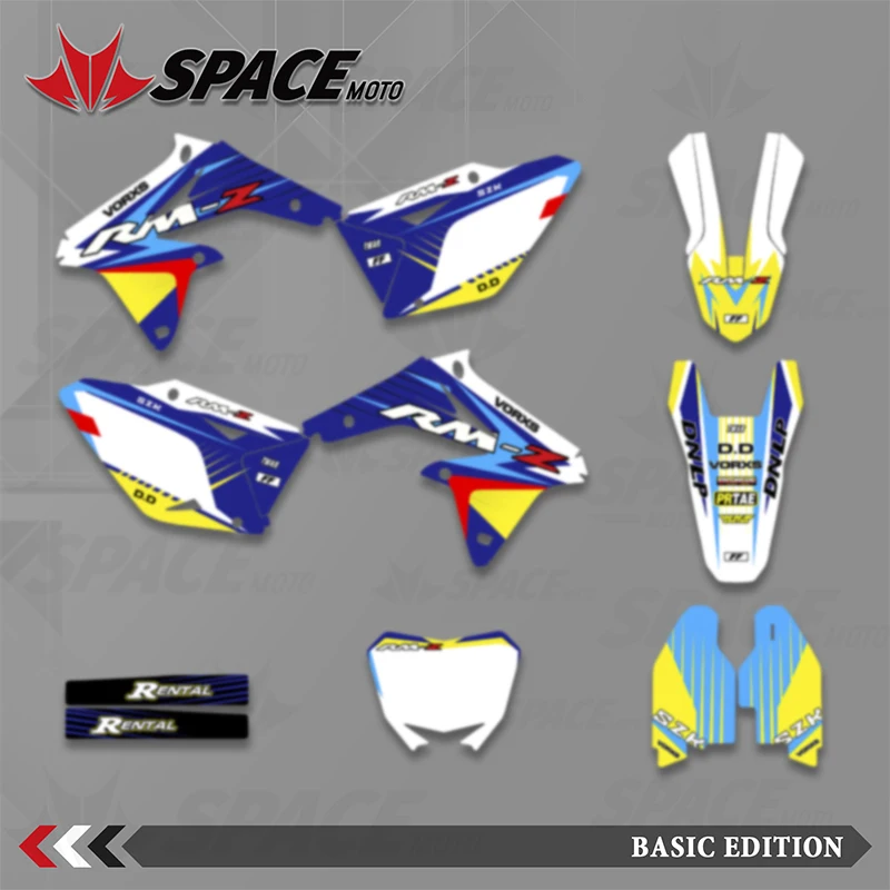 Grafika pre motocykle Grafiky Nálepky Nálepky Názov Názov Názov pre Suzuki RMZ450 RMZ 450 2008 2009 2010-2017