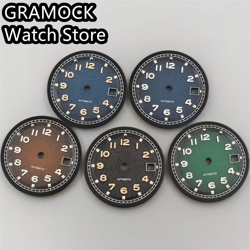 Gramock 31,5 mm sterilný číselník Luminous Watch Dial Fit ETA 2836 2824 Mingzhu DG2813 3804 MIYOTA 8205 8215 821A Pohyb