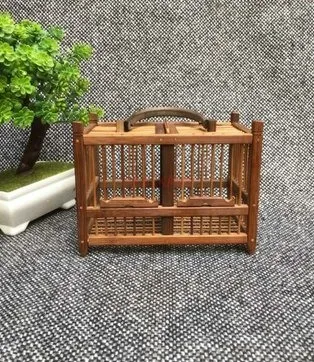 Grasshopper Cage Classic Retro Ručne vyrobený (šifrovaný) Kriket Ručne vyrobený bambusový kriketový pieseň Hmyz a zábavný darček