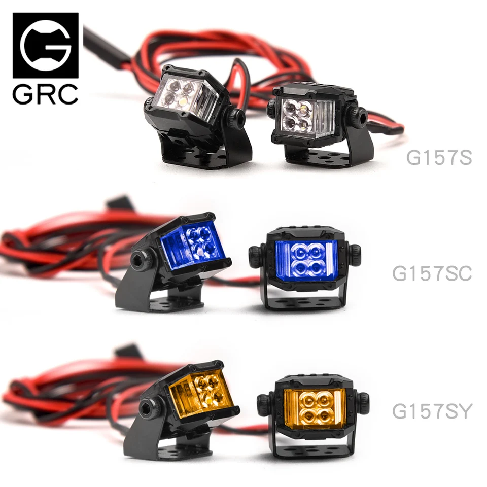 GRC 1:10 12 mm štvorcové reflektory LED simulácie LED svetlo svetlo 1:10 pre TRX4 Bronco Defender G500 RGT SCX10 MST #G157S