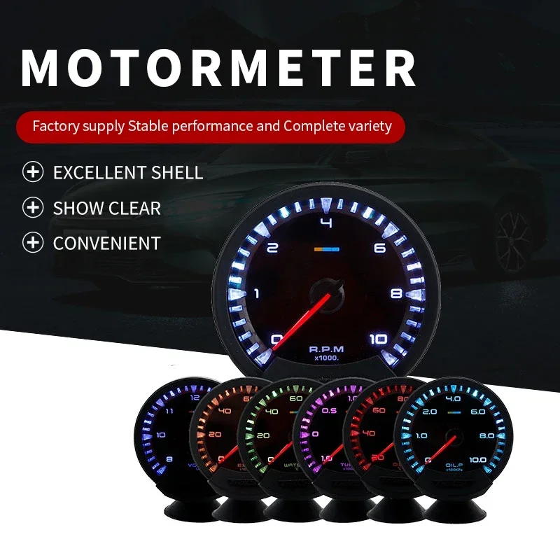 Greddi meter séria 74 mm automatické meradlo 7 farieb BOOST TURBO meracie meradlá voda Vodný olej Olej Press TLAKOVÝ TLAKOVÝ PRAVIDLA PALIKA PALIKO