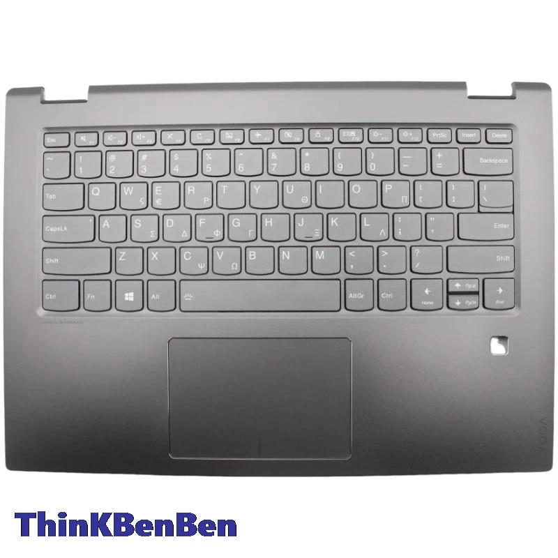 GREEK Klávesnica Onyx Black Horné puzdro Palmrest Shell Cover pre Lenovo Yoga 520 14 14ikb Flex 5 1470 5CB0N67433