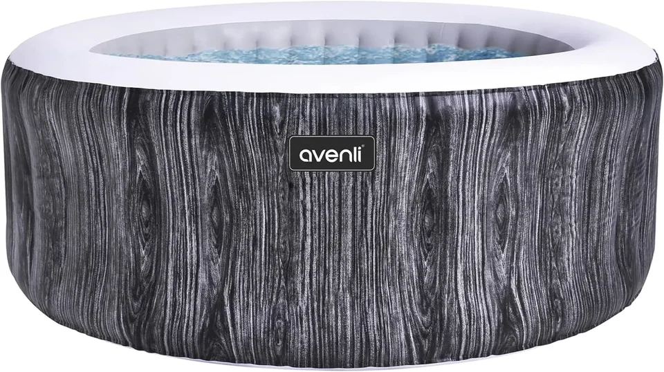Greywood 65 palcov 3 osoby okrúhle nafukovacie vírivé kúpele s ochrancom podlahy ovládacieho panela a prenosnou vírivou vaňou šedú
