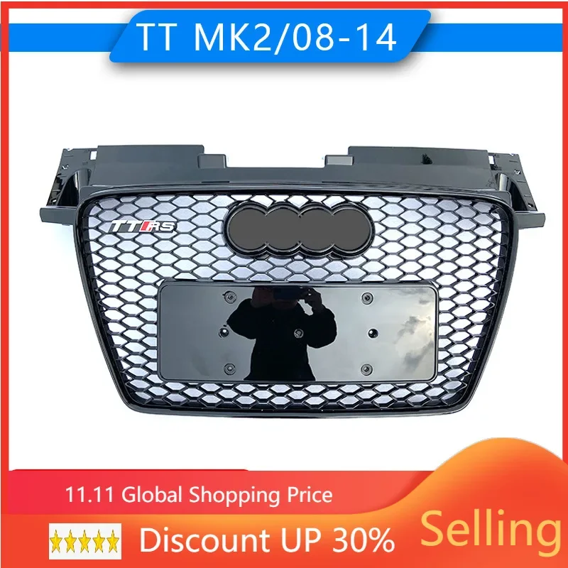 Grile predného nárazníka pre auto pre roky 2008-2014 Audi TT MK2 Hot Rod Auto Salon Upgrade Revit TTTS TTS Auto Racing Grills