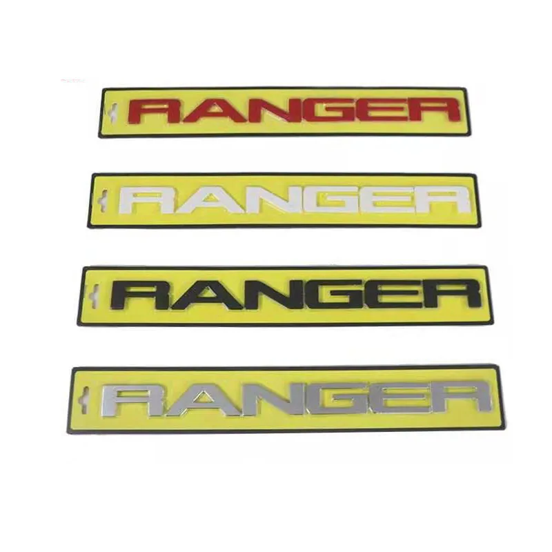 Grille Top Logo Letter Grill Ranger 3D EMBLEM Original Veľkosť nálepky ABS S Glue Chromium Styling pre Ford Ranger 2015-2020