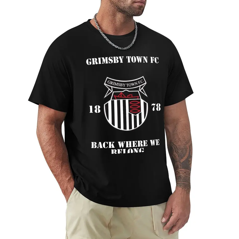 Grimsby Town FC Tričko Kawaii oblečenie letné top Prispôsobené polotovarmi pánske tričko