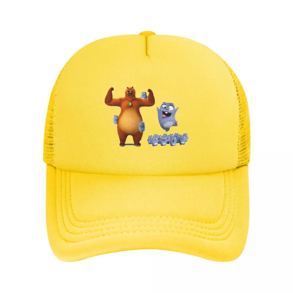 Grizzy a Lemmings Funny Happy Cute Cute Wow mesh baseball Caps Snapback Baseball Kasquette outdoor pre mužské a dámske
