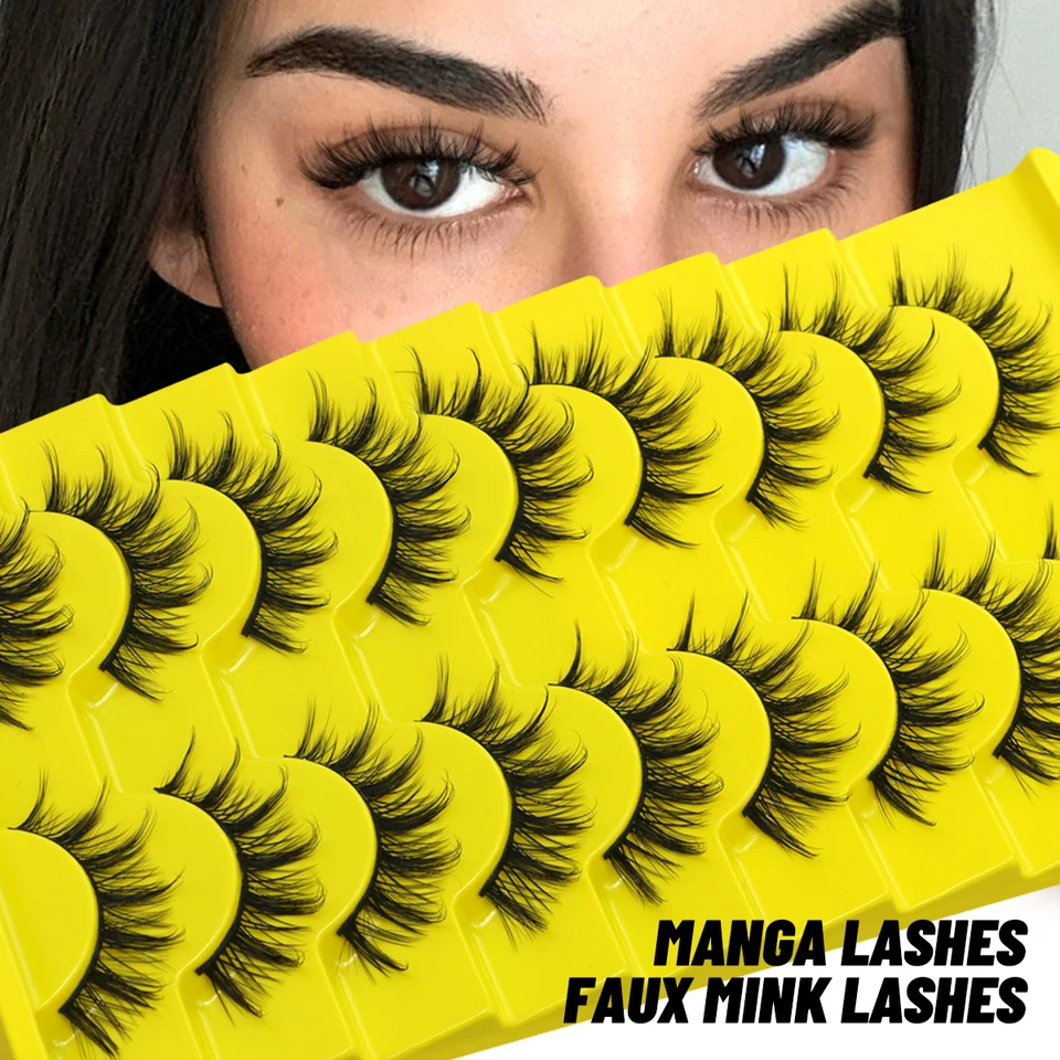 Groinneya 5/7/9 páry mihalnice Faux Mink Ri rias predlžovanie prírodných falošných rias 3D múdry riasy manga riasy