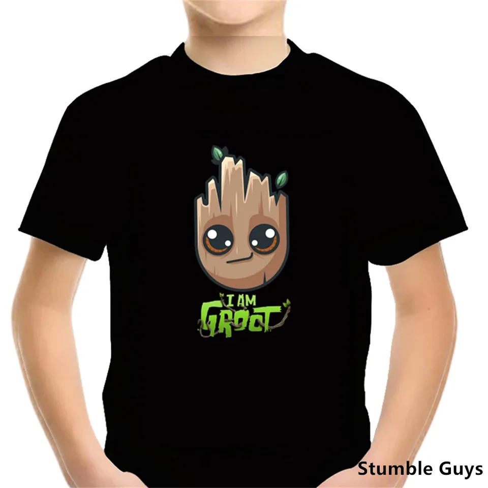 Groot Tshirt Kids Clothes Boys Bady Anime Groot Movie Tops Tops Cute T tričko harajuku grafické chlapcov
