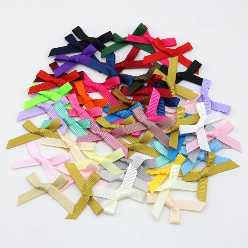 Grosgrain Ribbon Luky pre darčekové krabičky, zmiešané farby, pohľadné karty pre domácich majstrov, prívesok na vlasy, odev 4x4cm, 50 ks/balenie