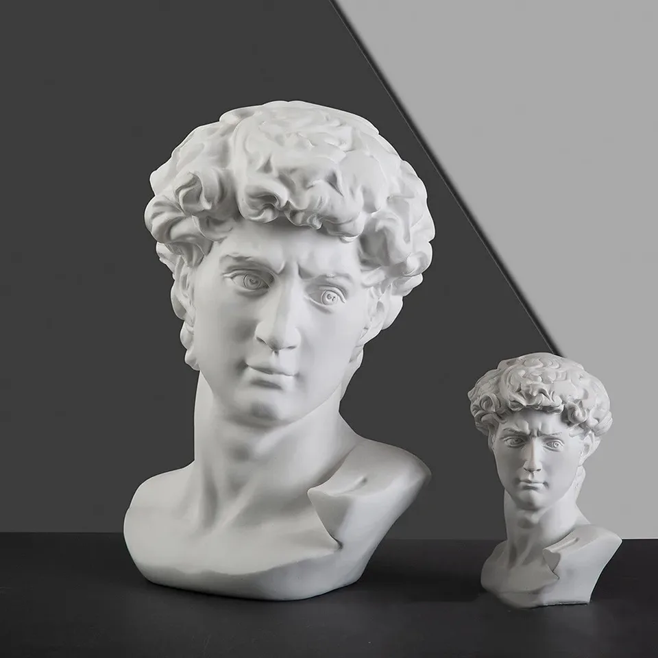 Grécky David Busta Socha Resin Dekoratívne figúrky sochárska domáca kancelária knižnica Desk Desk Detod Decor Mytology Ozdoby