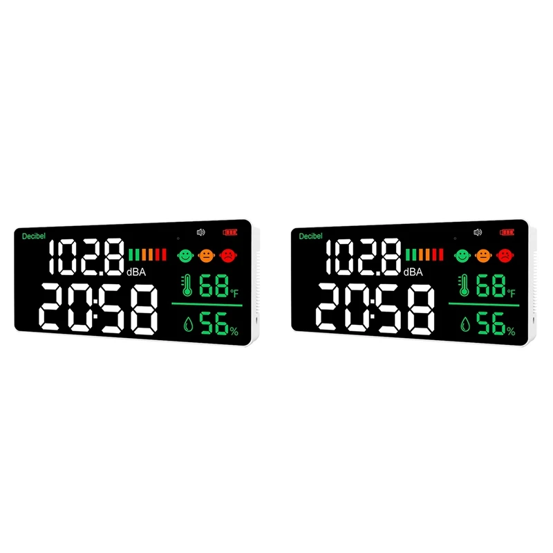 GTBL 2x decibel meter stena zavesenie zvukového merača 30-130db rozsah 8,6 palca