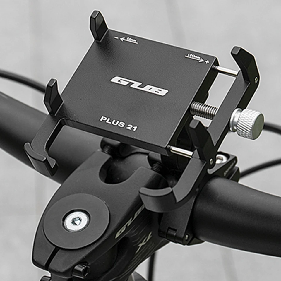 GUB PLUS 21 21 Držiteľ držiaka na motocykel Phone Hliníkovú zliatinu držiaka držiaka držiaka Rotatovateľná nastaviteľná anti-sklip pre 22,2-31,8 mm