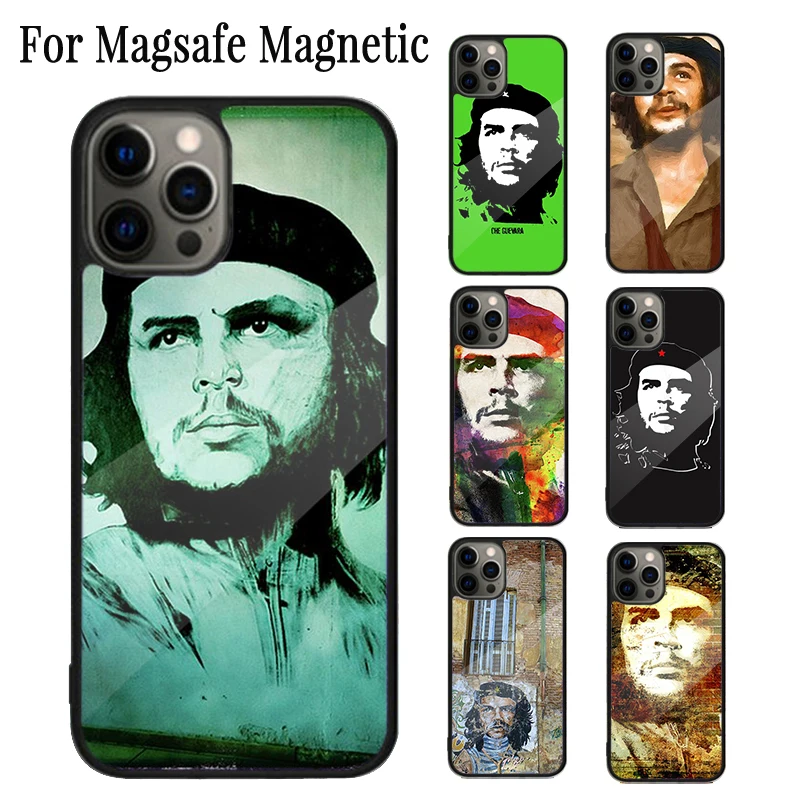 Guevara Argentína marxizmus magnetický telefón Coque pre iPhone 16 15 14 plus 13 12 Mini 11 Pro Max Magsafe Wireless Cover