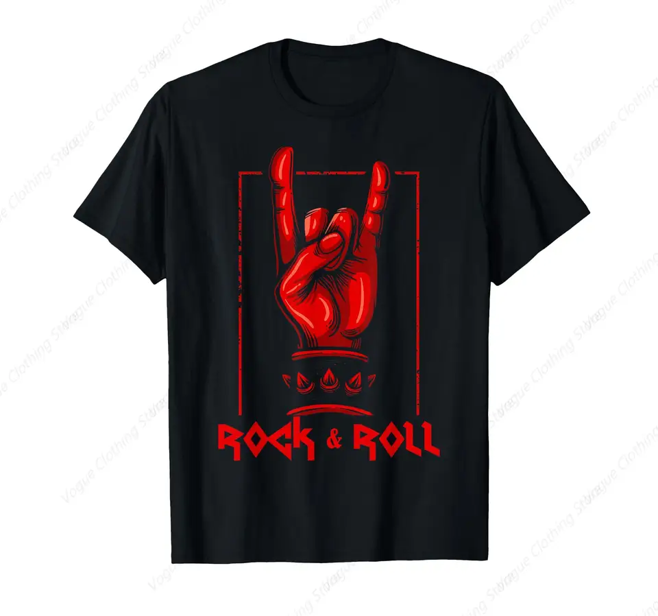 Guitar Guitar Death Metal Rock n Roll Hudobné tričko prevládajúce vrcholy bavlnené krátke rukávy Denné voľný čas Soft Tee