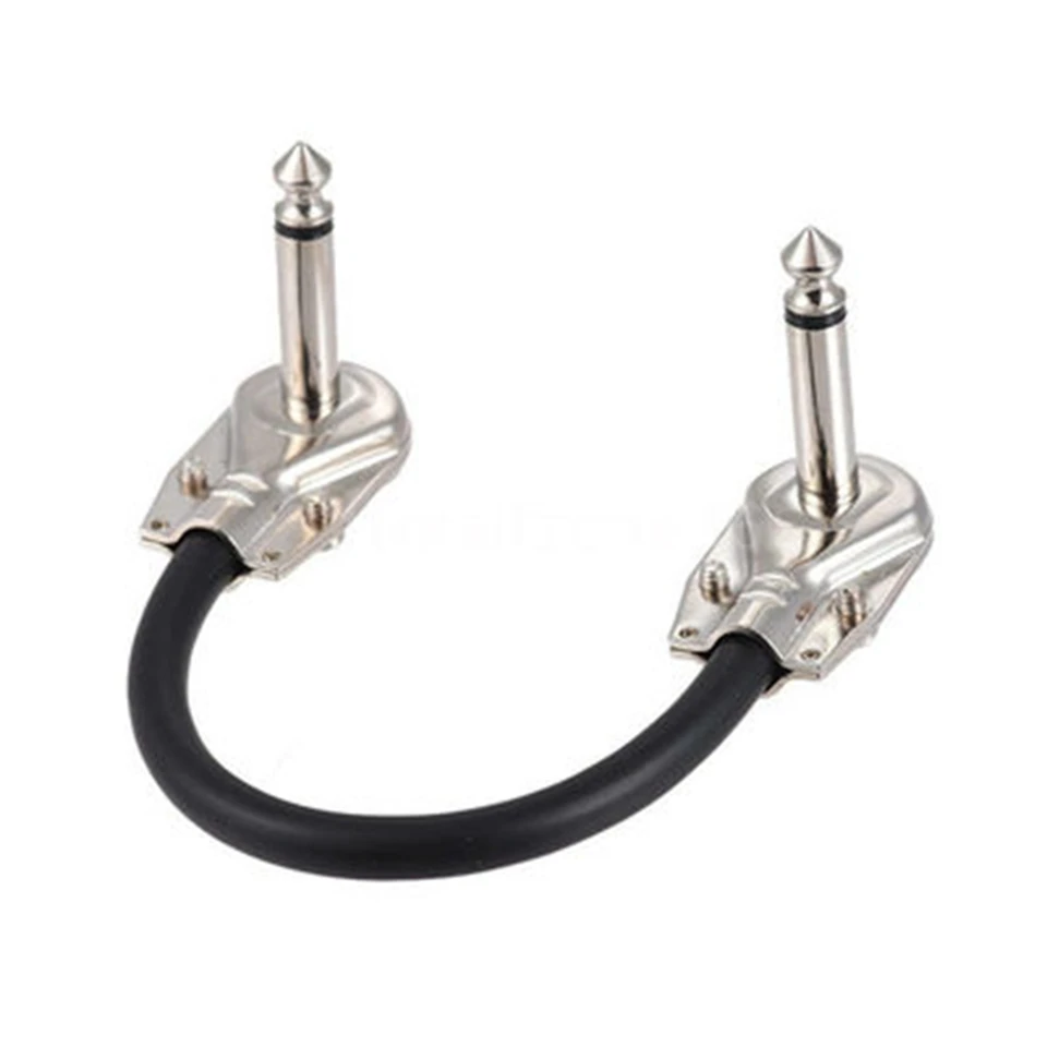 Guitarové záplaty káblov pravý uhol 15 cm 1/4 palca gitarový kábel pre gitarový efekt Pedály pravého uhla Jack Guitar Patch Olovo príslušenstvo
