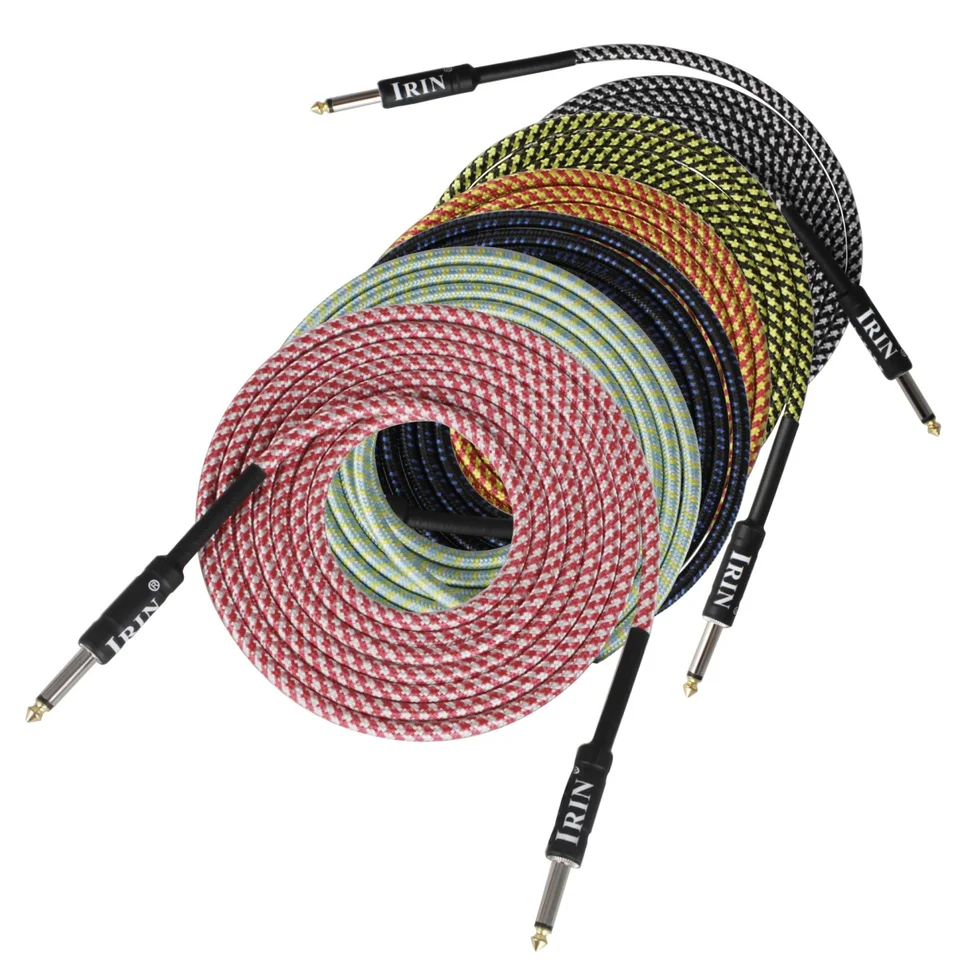 Guitarový zvukový kábel 3M kábel 6,5 mm zástrčka bez hluku Audio drôtený kábel hudobné prístrojové diely pre elektrické gitarové basy