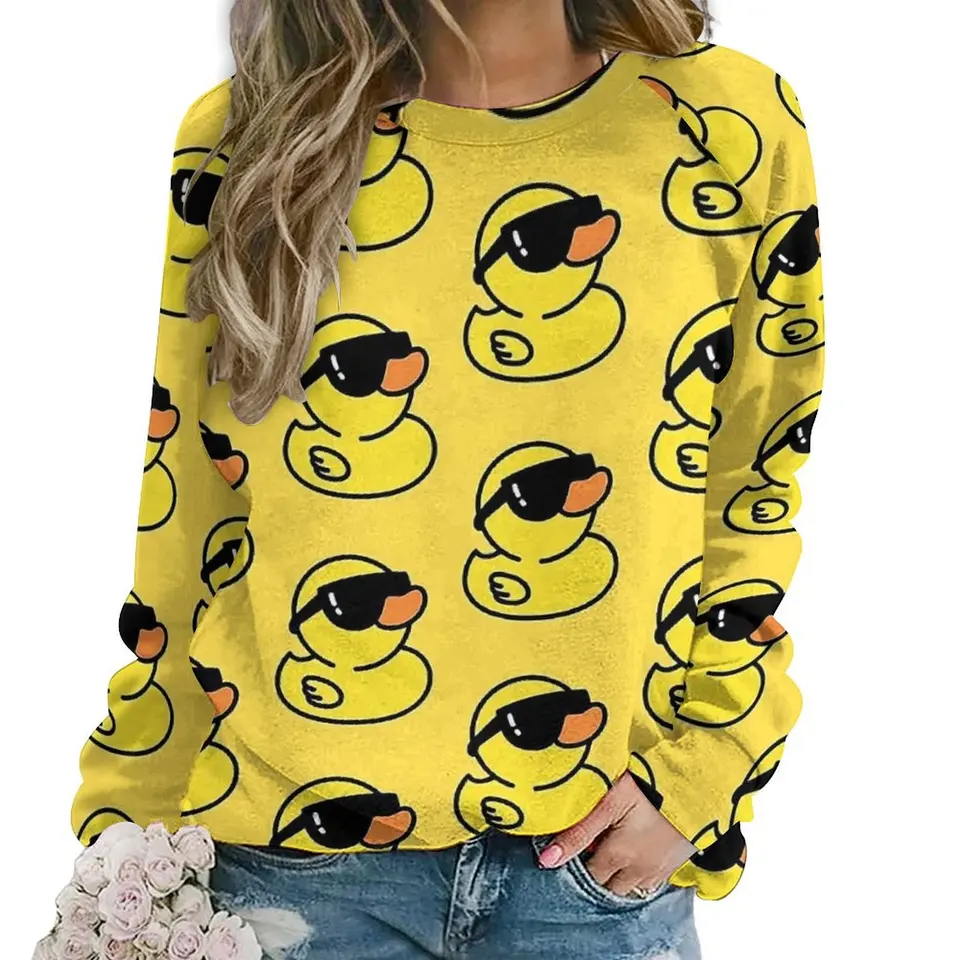 Gumové kačíc mikiny Žena s dlhým rukávom Hiphop Duck Funny Casual Hoodie Wholesale Street Street Nadixize Design Mikiny