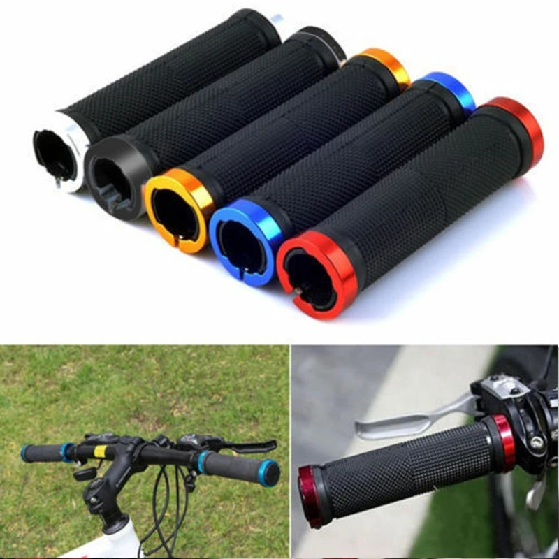 Gumové rukoväte bicyklov MTB Zliatie Zaväzb Dbilaterálny zámok rukovätia rukovätia proti sklzu cyklovanie rukávov rukávov BMX bicykel
