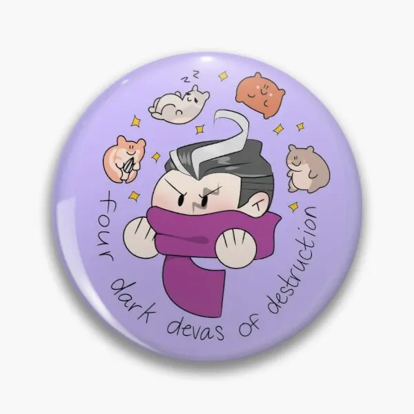 Gundham Tanaka Štyri tmavé devas prispôsobiteľné mäkké gombíky milenec Karika