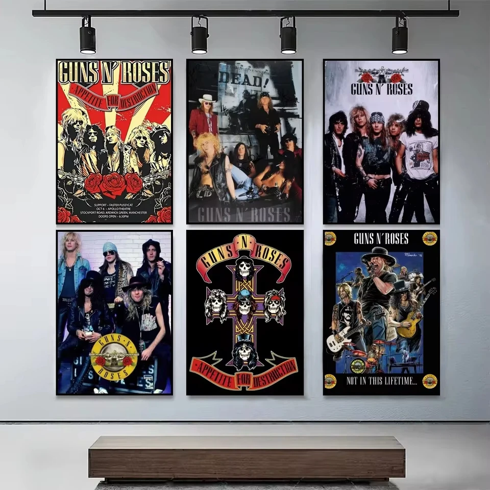 Guns n Roses Rock Band Plagát výtlačky nástenná nálepka maľba spálňa obýva