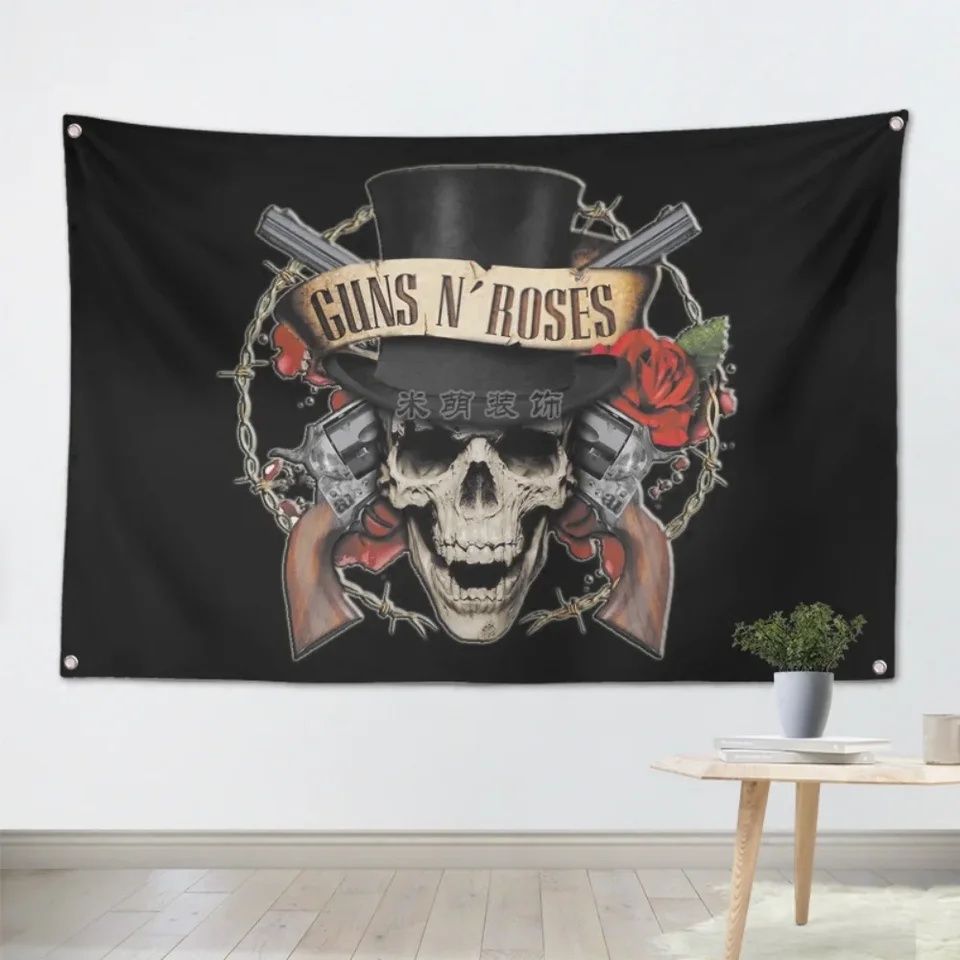 Guns n Roses Rock Band Sign Hudba plagát tapisérie bannery stena zavesenie vlajky odev obývacia izba Štúdio nástenné maľby